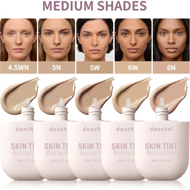 Skin Tint Blurring Elixir Foundation 24 Colors Concealer Blur Pores Fine Lines Long Lasting Hydrating Makeup For All Skin Tone