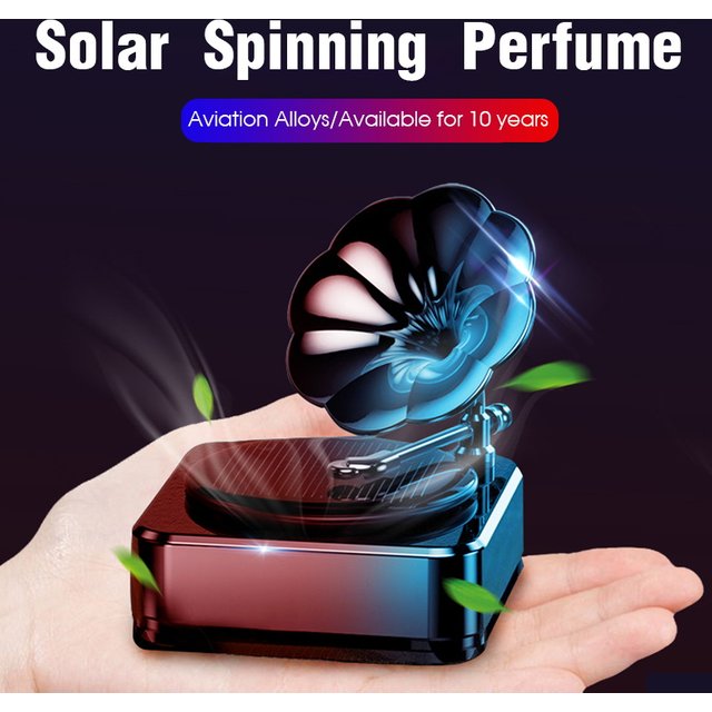 Machine d'enregistrement rétro à énergie solaire, fournitures de véhicule, désodorisant de voiture, diffuseurs d'aromathérapie pour huiles essentielles, parfum de voiture