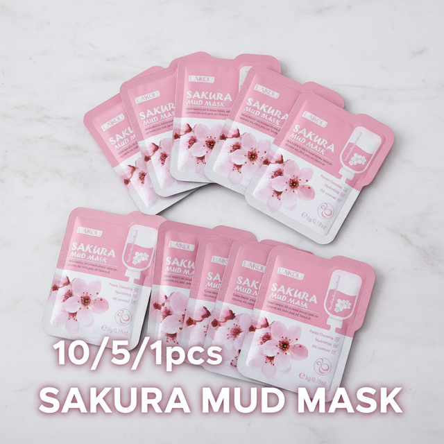 1/5/10 PCS Sakura Mud Mask Nourishing Deep Cleansing Korean SkinCare Product Hydrating Moisturing Skin Conditioning Brightening