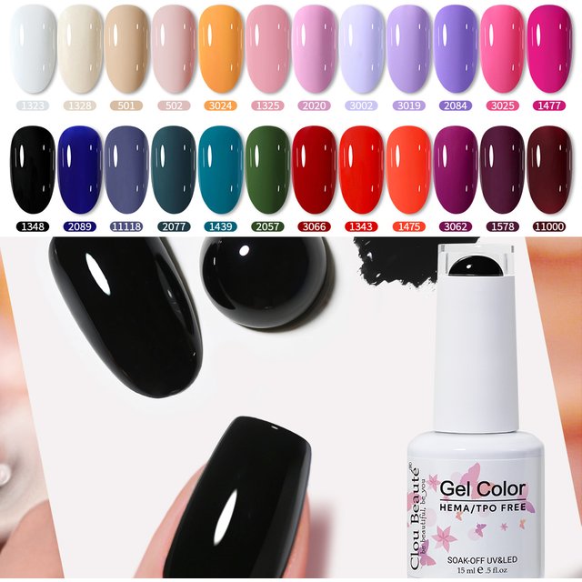 Clou Beaute 15ml Top Coat and Base Coat Gel Color Nail Polish Vernis Semi Permanent UV Varnish Gel Nail Art HEMA/TPO Free