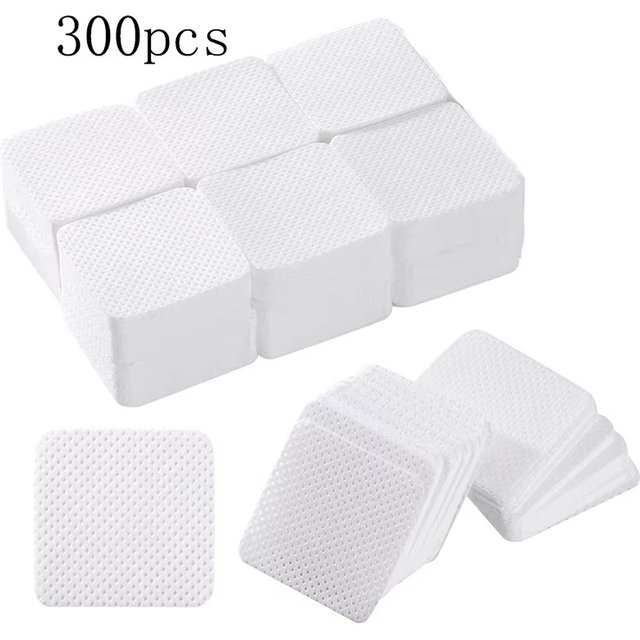 300 Pieces of Lint-Free Wipes, Napkins, Nail Polish Remover, Gel, Nail Wipes, Manicure, Pedicure Gel, Cotton Pads, Nail Art Cleaning Tools
