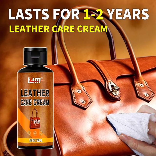 KJM Automotive Leather Nourishing Conditioner Cream Car Seat Sofa Purse Revitalizer Anti-dry Polishing Protective Care Lotion