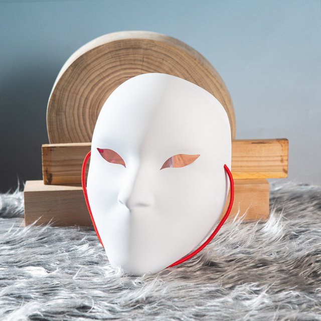 Blanc blanc blanc bricolage Art peinture visage couverture masque femmes hommes Halloween mascarade Costume fête Cosplay événement habiller accessoires
