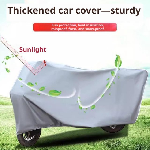Waterproof Motorcycle Cover Sunscreen Dustproof Heat Insulation Protective Cover Universal Outdoor Electric Bike Sunshade Cover