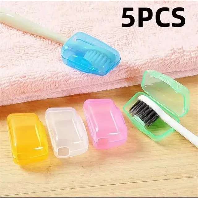 5Pcs/set Portable Toothbrush Cover Holder Health Germproof Toothbrushes Protector Travel Hiking Camping Brush Cap Case