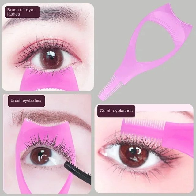 Applicateur de bouclier de Mascara Portable en plastique, aide au Guide des cils, peigne, recourbe-cils pour femmes et filles, outils de maquillage pour les yeux, 1/3 pièces