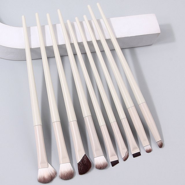 5/9/10pcs Eye Makeup Brush Set, Soft Bristle Eyeliner Brush, Eyebrow Brush, Contour Brush, Portable Makeup Tool for Beginners