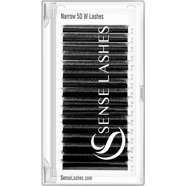 SENSE LASHES 16 Rows Narrow W-Shape Eyelash Extension 3D 4D 5D W Lashes Natural Soft Premade Fan Lashes Makeup Tools