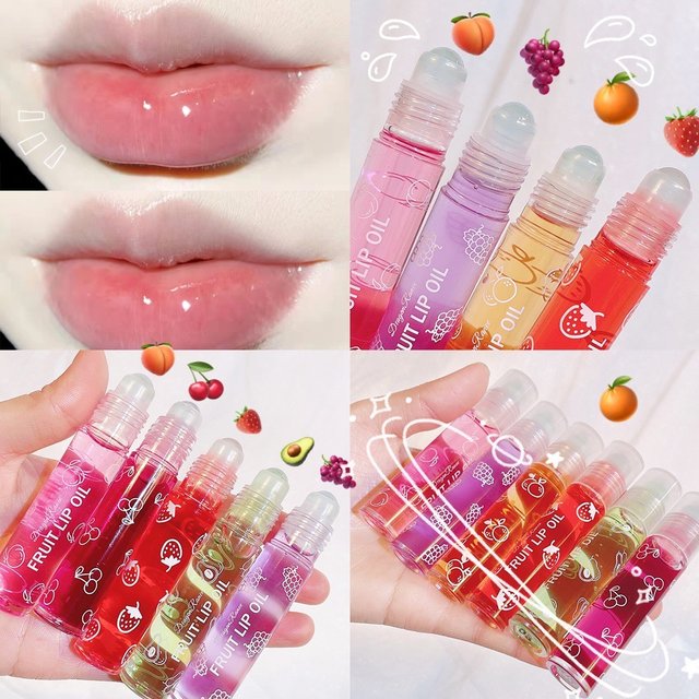 Fruit Lip Oil, Daily Base, Water-Glossy Mirror Finish, Enhances Complexion, Lip Gloss, Moisturizing, Long-Lasting, Waterproof, Versatile Lip Oil