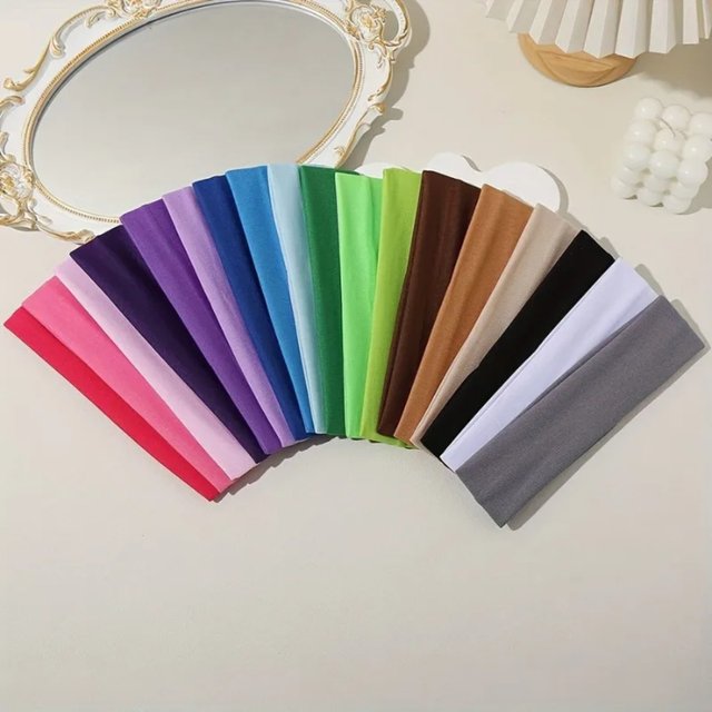 Elastic Hair Band Fashion Headbands Solid Color Knitted Sports Hair Bands Uses for women Running Fitness Yoga Makeup Accessories