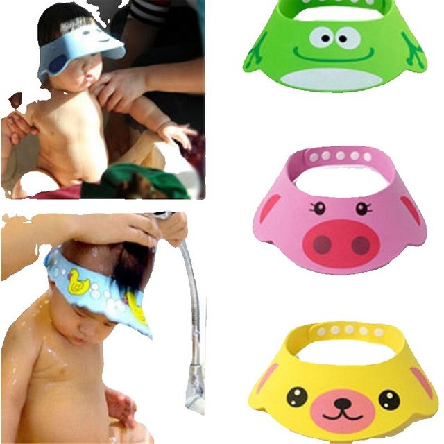 Adjustable Baby Shower Hat Toddler Kids Shampoo Bathing Shower Cap Wash Hair Shield Direct Visor Caps Baby Care Protect