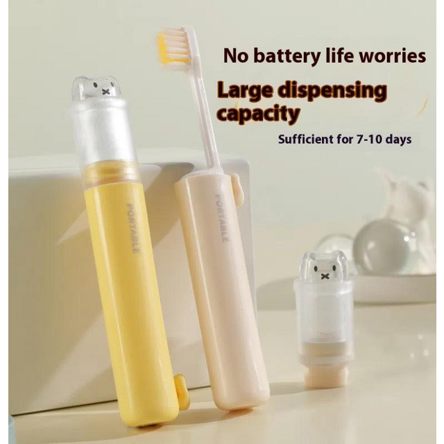 2 In1 Portable Mini Travel Toothbrush Toothpaste Set Adult Outgoing Camp Business Toothbrush Carry-on Deep Cleaning Oral Care