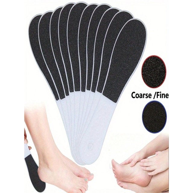 10 Double-Sanded Foot Files, Coarse and Fine Grinding, Double-Sided Foot Scraper, Soft Foot Scab Remover, Foot Care Heel Scrub