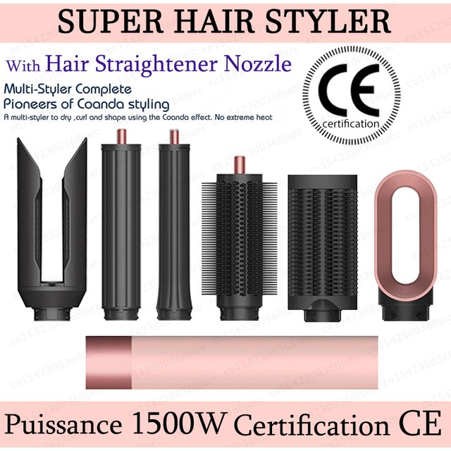 SenCiciMen Hair Styler Curling Iron Hair Hot Air Brush Curling Barrel Hair Dryer Salon Professional Curly Straight Hair Styler