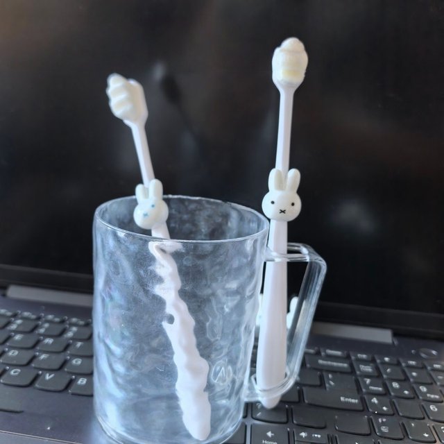 New Miffy Cartoon Peripheral Cute Children's Toothbrush Elementary School Student Soft-bristled Mouth Guard Cleaning Toothbrush