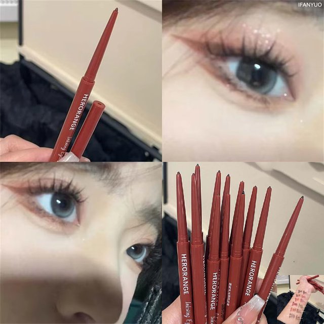 12Colors Ultra Fine Eyerelinr Gel Pen Waterproof Matte Brighten Lying Silkworm Pencil Quick Drying Pink Brown Eye Shadow Makeup
