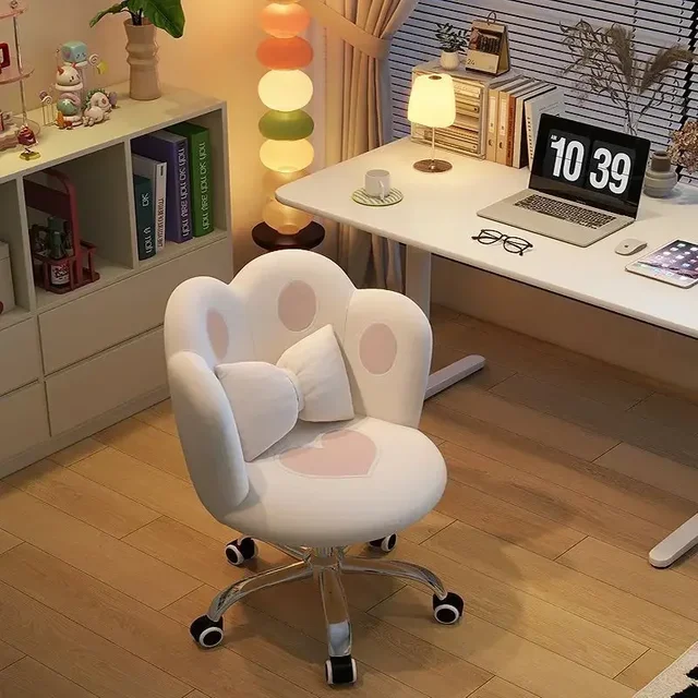 Internet Celebrity Cat Claw Computer Chair Ins Wind Cute Super Soft Girls Home Comfortable Student Dormitory Can Lift Makeup