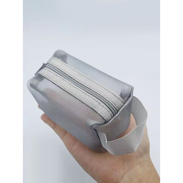 Mesh Transparent Mini Storage Bag, Mesh Coin Purse, Zipper Bag, Lipstick Organizer Bag, Transparent Online Bag