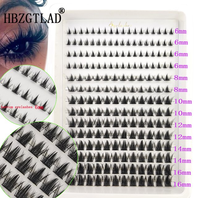 HBZGTLAD14 False Lash Bundle Makeup Lash and Bottom Lash DIY Manga Lash Extension Waterproof Personal Lash Bundle Makeup