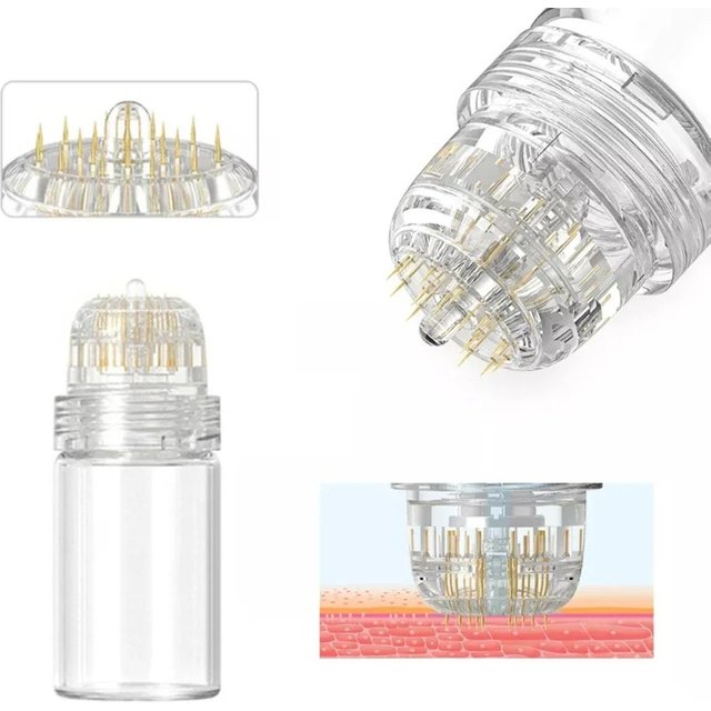 1Pcs 20Needle Micro Titanium Needle 0.25mm Skin Care Bottle Reusable