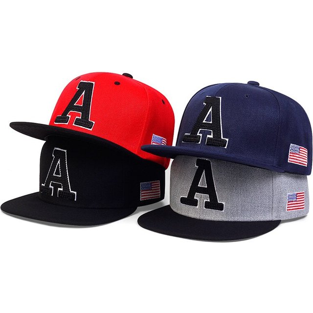 Unisex Simple Letter A Embroidery Hip-hop Hats Outdoor Adjustable Casual Baseball Caps Sunscreen Hat