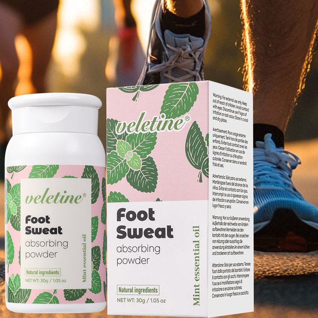 Organic Foot Deodorant Powder, Absorbs Sweat & Eliminates Odor, Keeps Feet Cool & Dry, Natural Formula, 30g X 3pcs