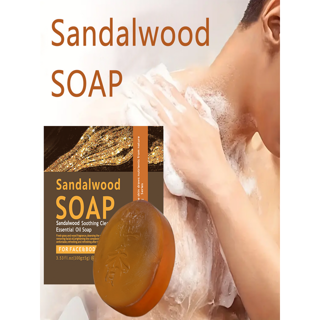 Handmade whitening soap skin care deep cleansing moisturizing cleansing essential oil mild soap brightens skin sandalwood soap