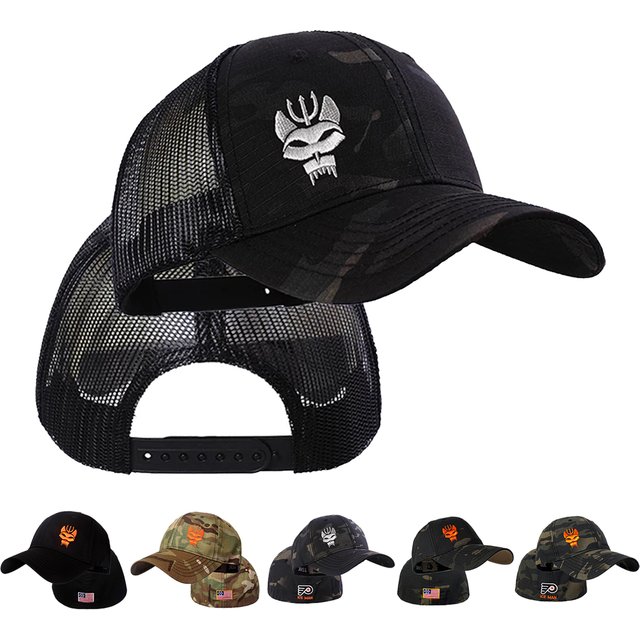 Unisex Forked Wolf Embroidery Snapback Camouflage Baseball Caps Spring and Autumn Outdoor Adjustable Casual Sunscreen Hat