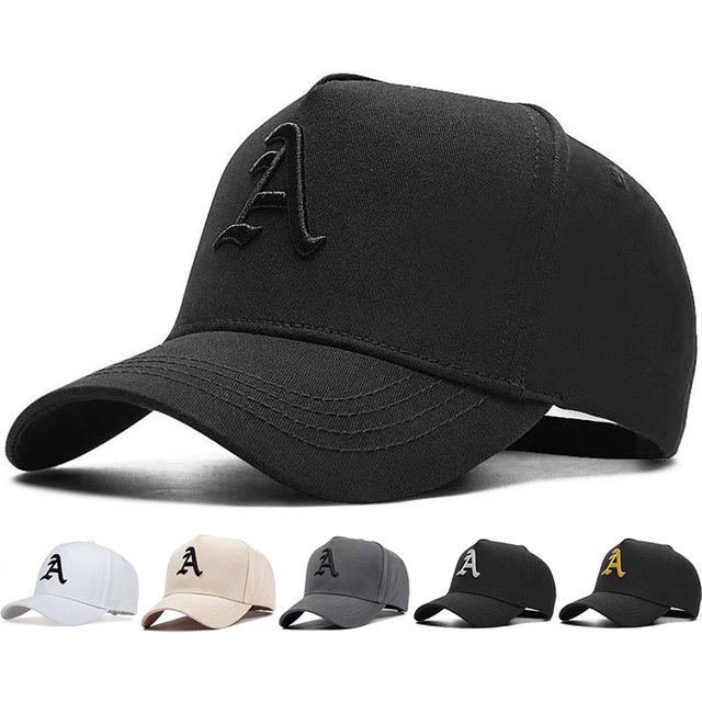 Unisex Letter A Embroidery Baseball Caps Spring Autumn Outdoor Adjustable Casual Hats Sunscreen Hat Sports Cap