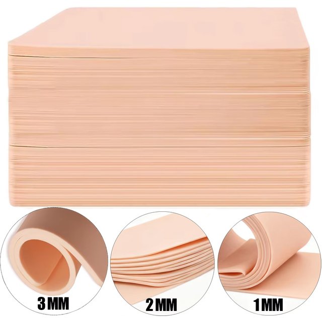 Silicone Tattoo Practice Skin Double Side Blank Tattoo Fake Skin Synthetic Leather Permanent Makeup Tattoo Skin Accessories