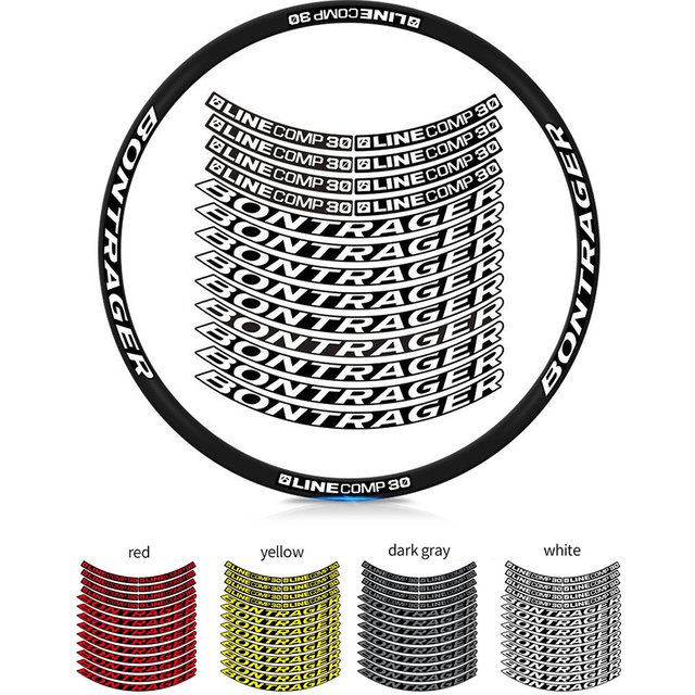 2020 Bontrager Line Comp 30 Mountain Bike Wheel Stickers - Waterproof Sunscreen Decals for MTB, Anti-Fade Protection Durable