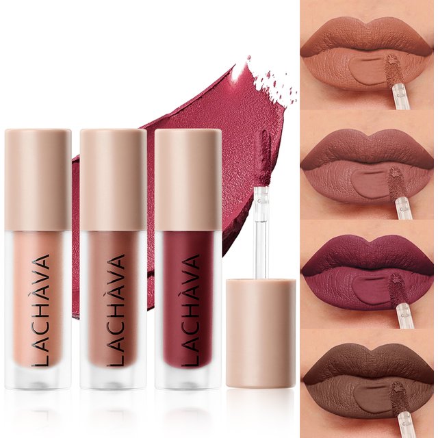1pc Matte Nude Lipstick Smooth Texture Long-Lasting Water Resistance No Fading Ideal Christmas Gift Makeup for women