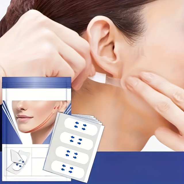 180/100pcs - Facial Tape Lift Invisible Patch, Suitable for Wrinkles, Chin, Neck, V-Shaped Lift Sticker, Instant Makeup Strips
