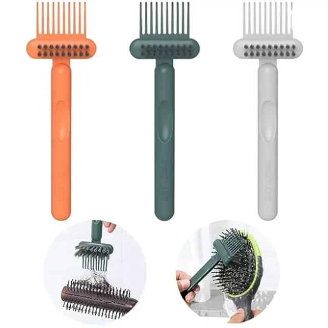 2In1 Comb Cleaning Brush Hairbrush Cleaner Rake Comb Embedded Tool Mini Hair Dirt Remover For Removing Hair Dust Home Salon Use