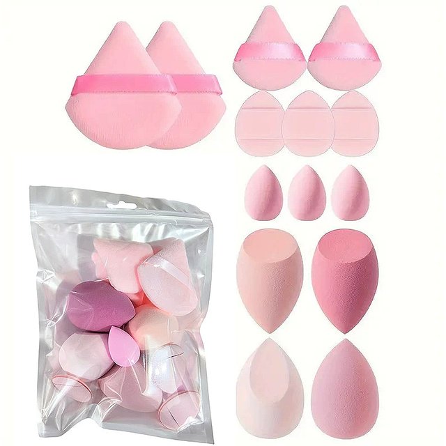 14PCS Set Makeup Sponge Professional Powder Puff for Foundation Blending Cosmetic Tools Beauty Accessories Soft Sponge
