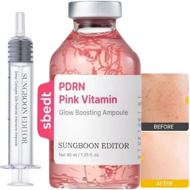 SBEDT Pink‑Vitamin Ampoule For Radiant Glow Skin,Repair Skin Barrier Improve Redness & Dullness,Brightening Skin,Korean SkinCare