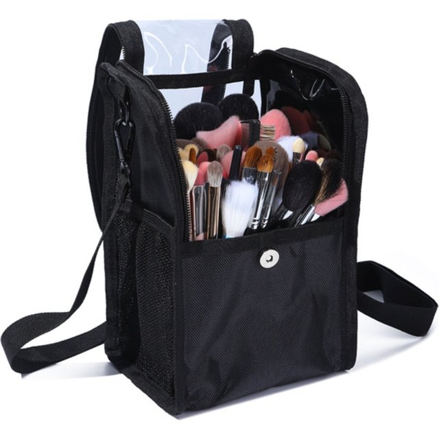 Professional Makeup Brushes Shoulder Bag Transparent Lightweight Cosmetic Storage Bag Water-resistant Multifunctional