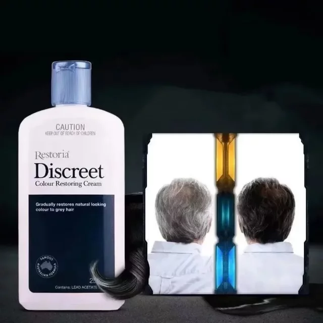 250ml Original Restoria Discreet Colour Restoring Cream Lotion Hair Care Reduce Grey Hair for men and Women Hair Treatments