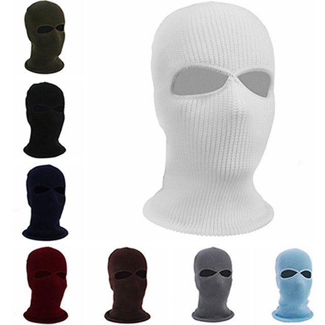 Cagoule intégrale à 3 trous pour le ski et le cyclisme, masque facial chaud, bonnet coupe-vent,