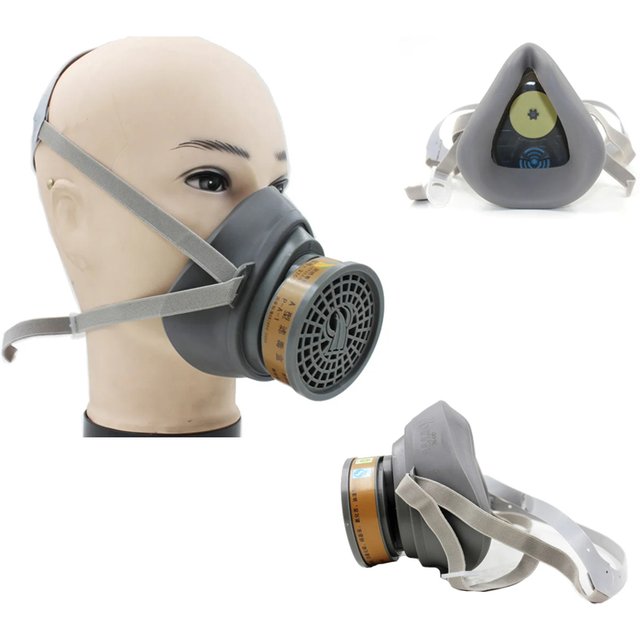 Nouveau masque anti-poussière à gaz pour pulvérisation de peinture, sécurité du travail industriel, respirateur à gaz chimique, masque facial, cartouche filtrante au carbone