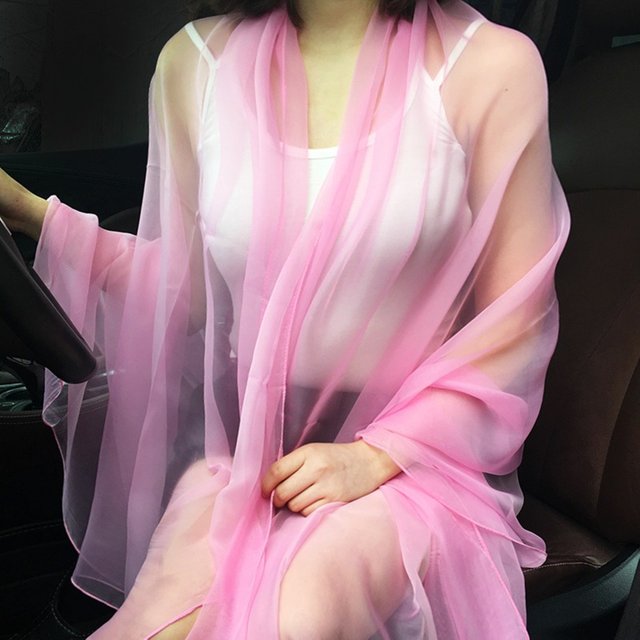 Colorful Women Chiffon Shawl Scarf Shawls for women Wraps Wrap Hijab Lot Cape Female Scarves Summer Sunscreen Transparent