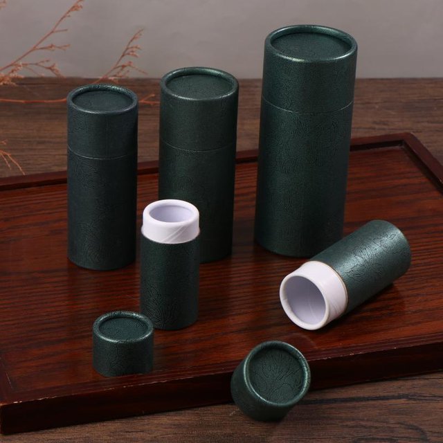 10-100ml Round Cardboard Gift Box Cosmetic Essential Oil Bottle Packaging Box Lipstick Perfume Packaging Kraft Paper Tube Boxes