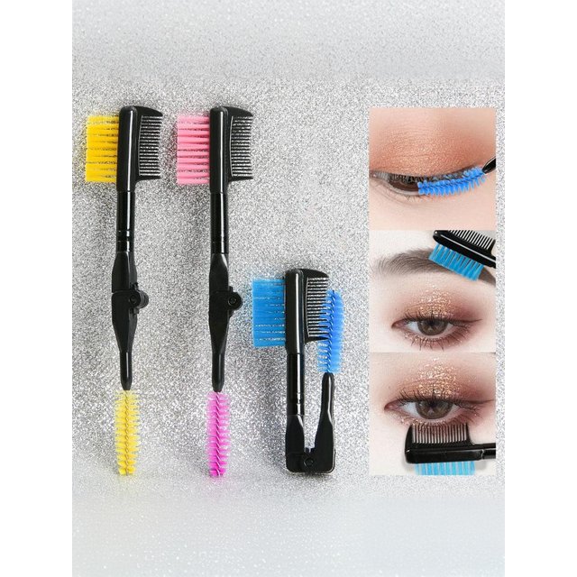 1 Pcs Double Head Foldable Eyebrow Comb Multiple-Purpose Eyebrow Brush Comb Professional Eye Makeup Tool Cosmetic Accessories