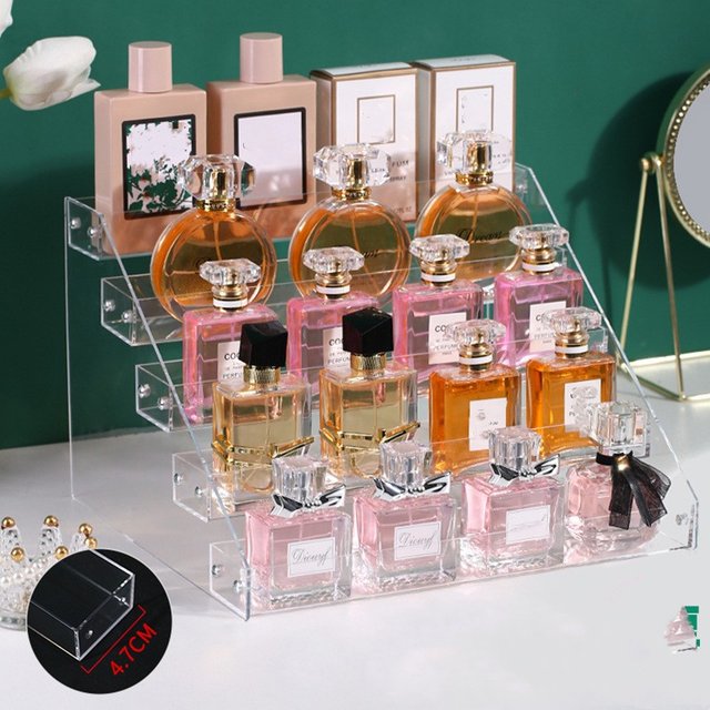 Organisateur de cosmétiques de maquillage en acrylique, vernis à ongles, rouge à lèvres, support de stockage de parfum, Mini figurines transparentes, présentoir de jouets