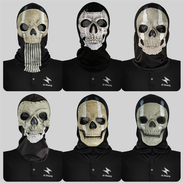 Game Call Of Duty COD Keegan Ghost Cosplay Mask Skeleton Skull Bone Devil Full Face Masks Halloween Helmet Accessory Party Props