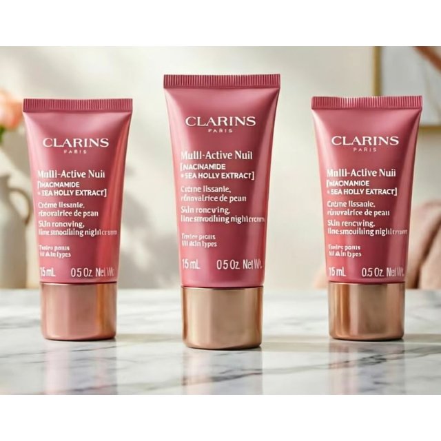 Clarins Multi-Active Renewing Day/Night Moisturizer Cream 15ml, All Skin Types, Original Skin Care Health Beauty