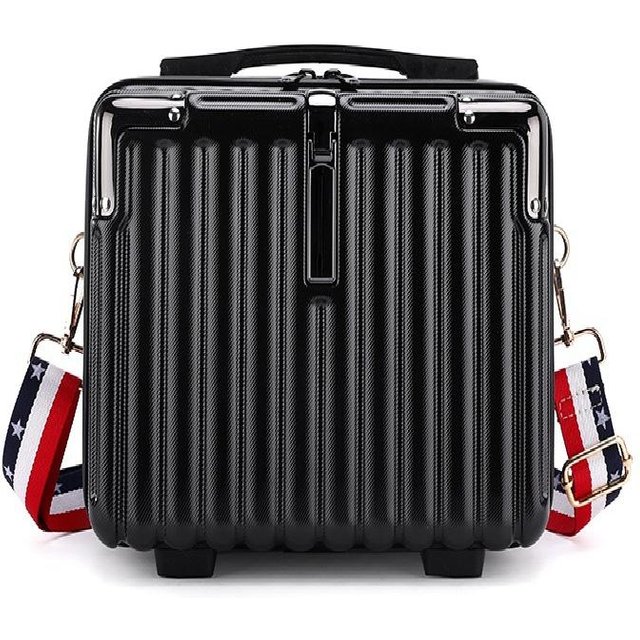 Portable Handheld Makeup Case Cute Travel Toiletry Storage Bag 14 Inch Retractable Handle Soft Material Leisure Style