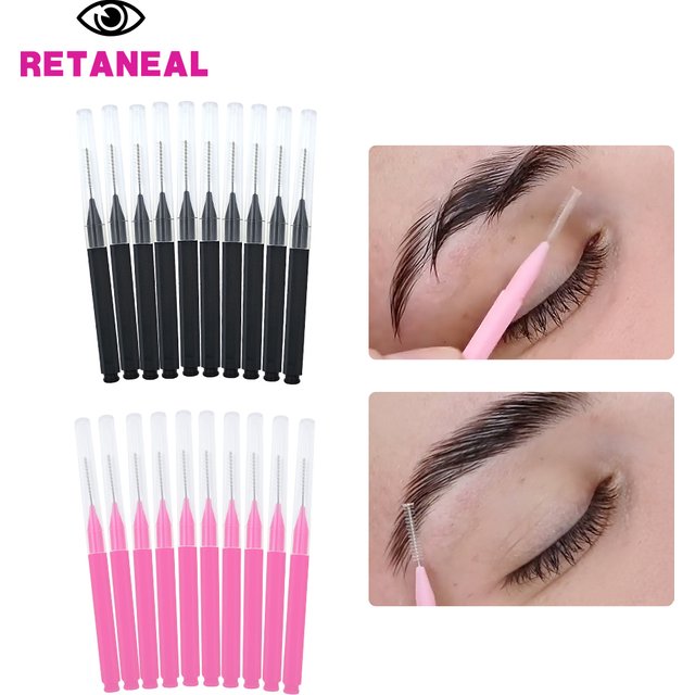 5/10/50PCS Mini Eyebrow Brush Brow Perm Brush Disposable Brow Lifting Brush Bendable Micro Eyelash Brush Applicator Makeup Tool