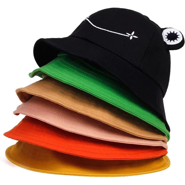 Unisex Cute Frog Style Personality Bucket Hats Fishermen Caps Outdoor Casual Cap Sunscreen Hat