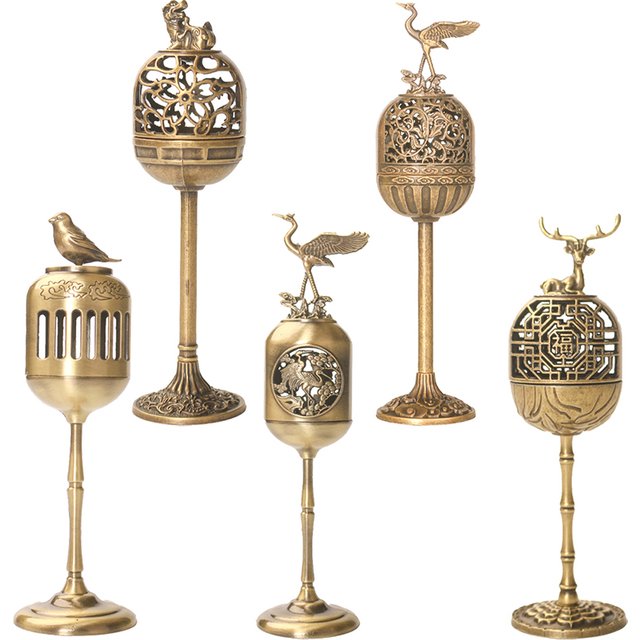 Lampe creuse pie en bois de santal, encensoir parfumé, porte-encens à reflux pour fumer, ornements de maison de thé, salle d'étude, décoration de maison